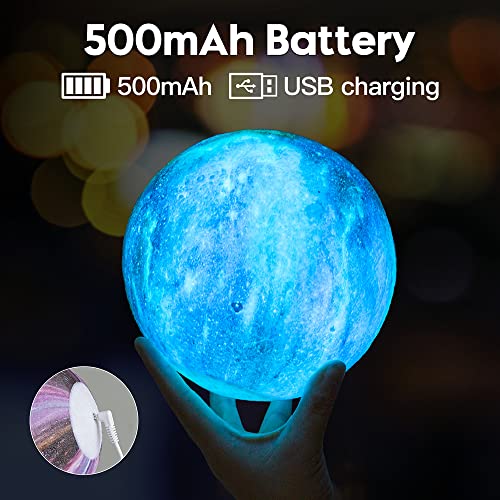 BRIGHTWORLD Moon Lamp Galaxy Lamp 5.9 inch 16 Colors LED 3D Moon Light, Remote & Touch Control Moon Night Light Gifts for ...