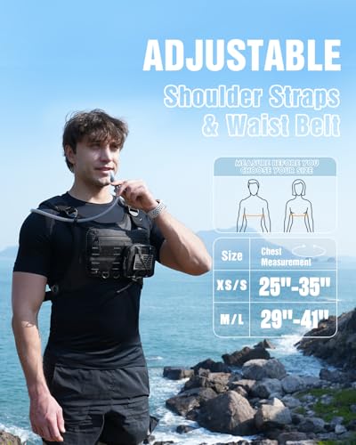 Zelvot Running Vest with 2L Water Bladder, Hydration Backpack, U.S. Design Patent, Lightweight Hydration Pack with Gear Ho...