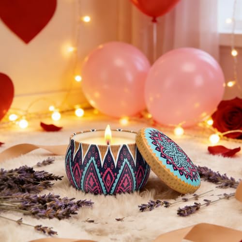Candles Gift Set for Women, 4 Pack Scented Candles with 8% Essential Oils, 120H Long Lasting Aromatherapy Candles for Home...