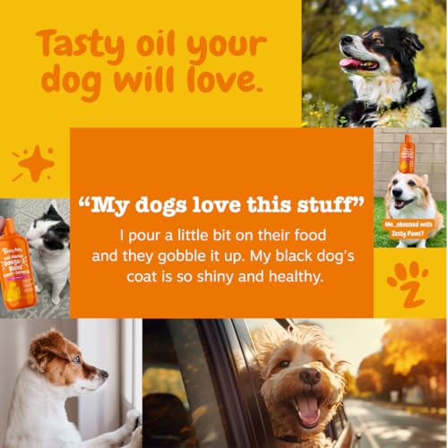 Zesty Paws Wild Alaskan Omega-3 Blend Pollock + Salmon Oil for Dogs and Cats- Skin and Coat Support, Omega 3 Supplement fo...