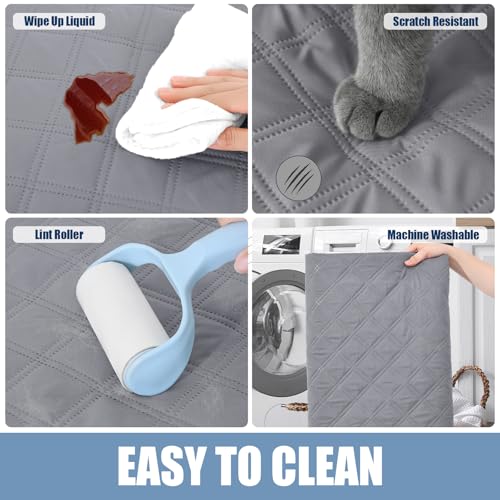 Smiry Waterproof Couch Covers for Dogs Washable, Reversible Pet Couch Covers for 3 Cushion Sofa Pet Friendly, Soft Sofa Fu...