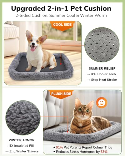 Morpilot Pet Travel Carrier Bag, Soft-Sided Dog Carrier Cat Carrier Pet Carrier, for Large Cats and Medium Puppies up to 2...