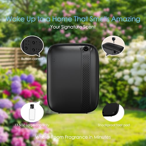 Essential Oil Diffuser, Waterless & Ultrasonic Aromatherapy Diffuser for Home, Office, Hotel, 13.5 OZ Capacity Up to 2500 ...