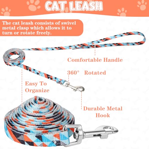 2 Pack Cat Harness and Leash Set, Escape Proof Adjustable Kitten Harness with Leash Collar Lightweight Soft and Comfortabl...