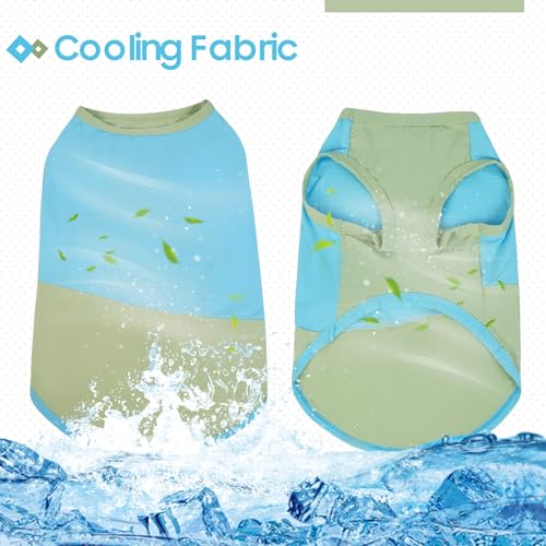BRKURLEG Dog Cooling Vest, UPF 50+ Sun Protection Dog Cooling Shirts, Breathable Quick Dry Vest for Small to Large Dogs & ...