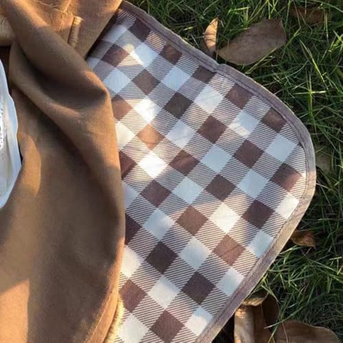 LRUUIDDE Oversize Picnic Beach Blanket, 80''x60'' Outdoor Waterproof Foldable Sandproof Blankets Plaid Picnic Mat for Beac...