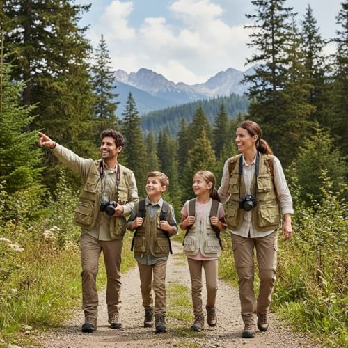 Sobrisah Men's & Women's Outdoor Fishing Vest Work Safari Travel Photography Vests,Family Matching Hiking Waistcoat