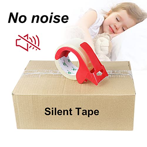 BOMEI PACK Heavy Duty Clear Packing Tape,2 Rolls with refillable Dispenser,Noiseless Packaging Tape 1.88 Inches x 55 Yard...