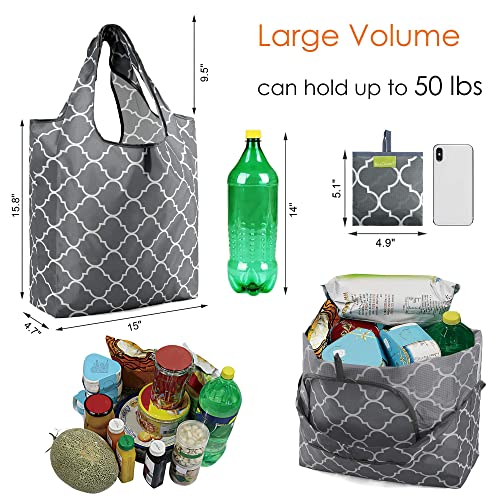 BeeGreen Grocery Bags | Reusable Gift Bags, Large Tote for Women & Foldable Beach Bag - 6 Pack Reusable Bag With Handles |...