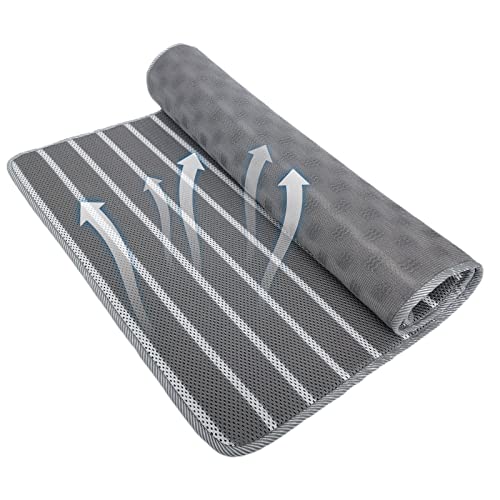 REEZEIVI Breathable Dog Crate mat with Anti-Slip Bottom,3D air mesh Pet Crate pad,Non-stuffy Dog Sleeping Bed,pet mat, Mac...