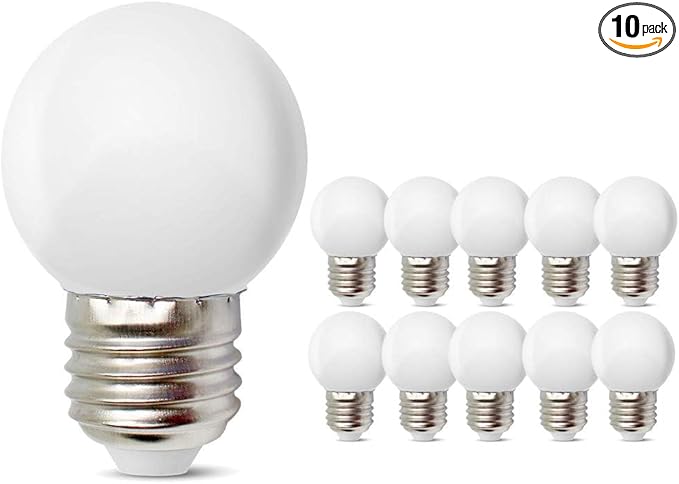 Small E26 LED Night Light Bulbs 1W Mood Light Bulbs Soft White 3000K Not Dimmable 10W Equivalent for Bedroom Bathroom Make...