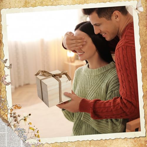 Feifeiya Custom Wooden Pull out Photo Box Mini Personalized Pull out Picture Wooden Box Gift for 2x3 Inch Films Couple Mem...
