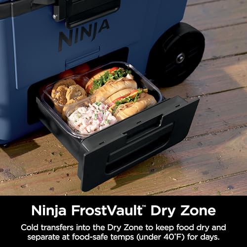 Ninja | Cooler | FrostVault 45QT Cooler with Wheels | Insulated with Temp Dry Storage Drawer | Keeps Ice Cold for Days | f...