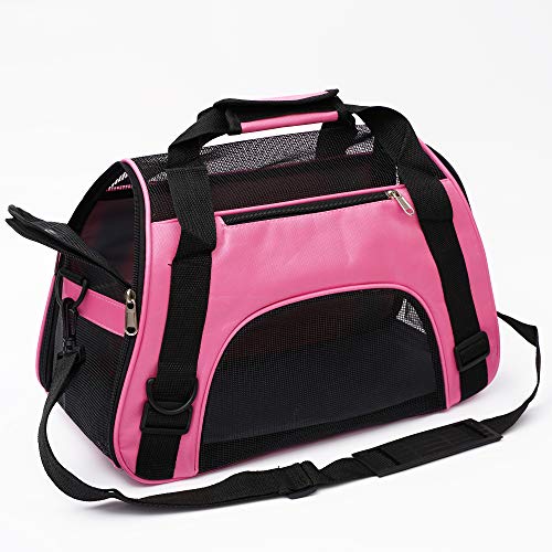 MuchL Cat Carrier for Small Cats Soft-Sided Pet Carrier for Cats Puppies Small Pets Airline Approved Lightweight Comfortab...
