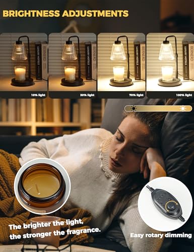 GODONLIF Candle Warmer Lamp with Timer Dimmable, Birthday Gifts for Women Mom, House Warming Gifts New Home Decor, Wax Mel...