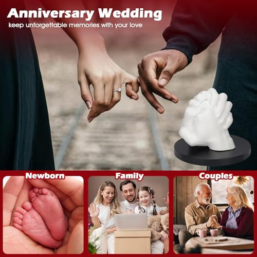 LTDSOAR Hand Casting Kit, Couples with Practice Kit, Hand Mold Kit for Adults & Kids, Romantic Anniversary Wedding Birthda...