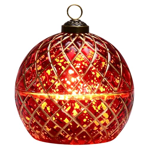 Birthday Glass Flameless LED Candles Wedding Decorative Light Birthday Gift for Her,Battery Operated Flickering Electric L...