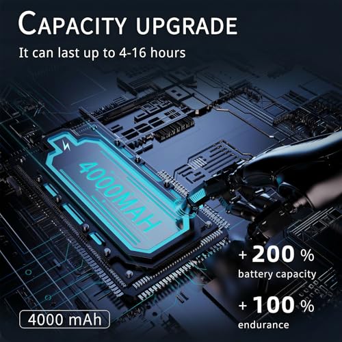 FrSara Neck Fan, Portable Personal Fan Strong Wind, 4000mAh, Air Volume,360° Cooling, No Hair Twisting, Air Volume On 2 Si...