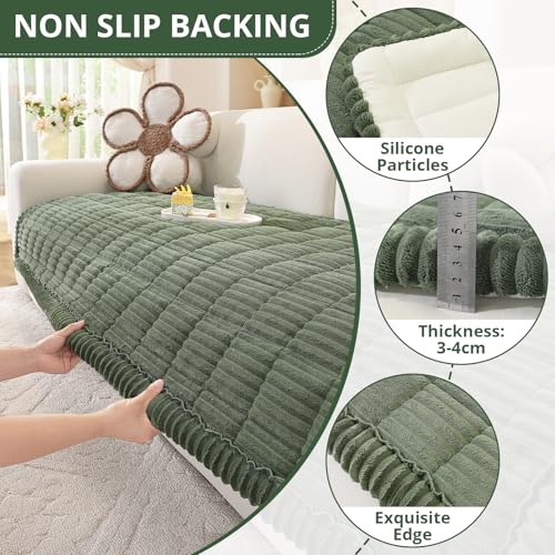 OstepDecor Washable Couch Cover for Dogs, Thick Pet Friendly Sofa Covers, Soft Couch Protector, Paw Cart Sofa Slipcovers, ...