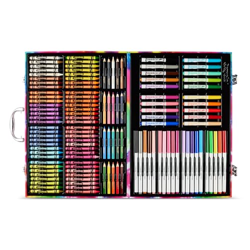 Crayola Inspiration Art Case Coloring Set - Tie-Dye (140ct), Essential Easter Basket Stuffers, Art Supplies Set For Kids, ...