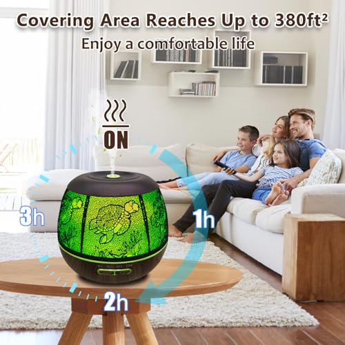 Essential Oil Diffuser for Home,500ML Aromatherapy Diffusers for Essential Oils Large Room with Cool Mist Humidifiers for ...