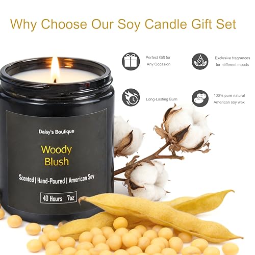 Scented Candles for Home Aromatherapy Candle Gift Present Set Soy Wax Long Lasting Gift Birthday Mother's Day Thanksgiving...