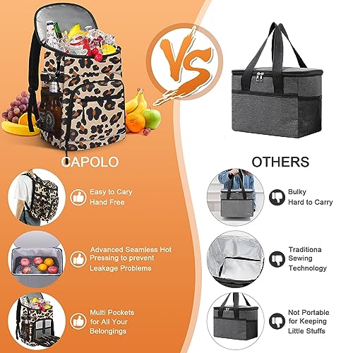 Cooler Backpack Insulated Leakproof Waterproof Backpack Cooler Bag 30/45 Cans, Large Capacity Lightweight Travel Camping B...