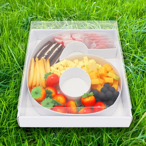 WENPACK 12.5" Cardboard Letter Shaped Mache Flower Strawberries Fillable Sweets Confectionery Packaging Box with Clear Lid...