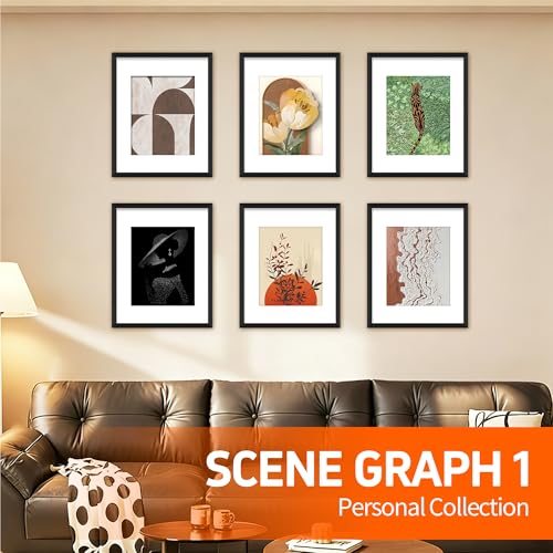 Arrow king 11x14 Black Picture Frame, Display Pictures 8x10 with Mat or 11x14 Without Mat, Wall or Tabletop Display with S...