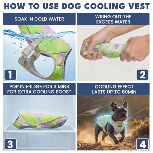 Spark Paws Dog Cooling Vest - SPF 50 UV Sun Protection - Summer Heat Relief Gear for Dogs, Lightweight, Evaporative Coolin...