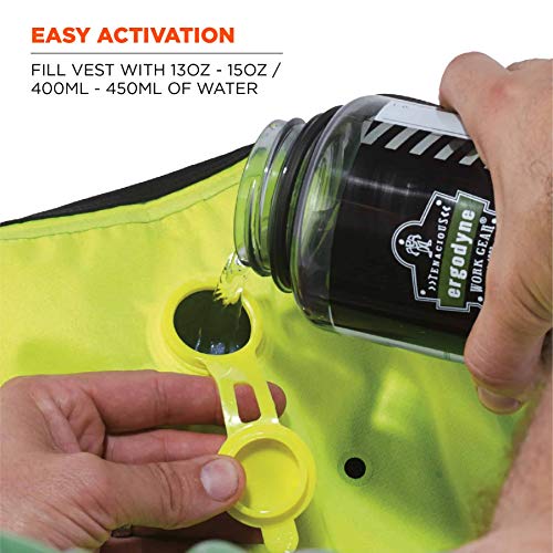 Ergodyne Chill-Its 6685 Evaporative Cooling Vest, Wearer Stays Cool and Dry, Breathable Comfort, Zipper Closure Large, Large