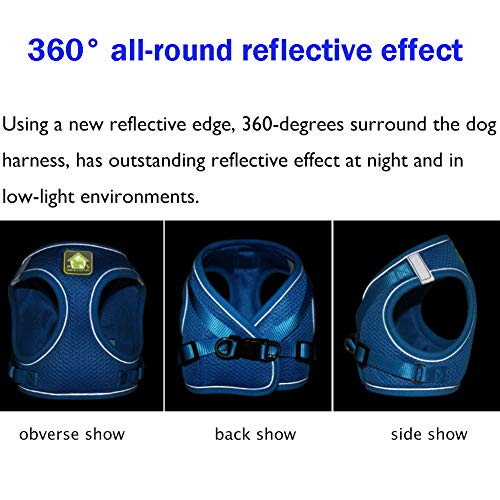 FEimaX Dog Harness and Leash Set, No Pull Breathable Soft Mesh Puppy Vest Harness Reflective Adjustable Pet Harnesses for ...