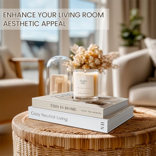 Braveriky Decorative Books for Neutral Home - Fake Books Storage Box for Decoration - Set of 2 Coffee Table Book - Photo S...