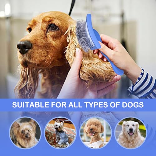 Anrundar Dog Slicker Brush for Golden Doodle Grooming Kit - Dematting Brushes for Goldendoodles, Labradoodles, Poodles - P...