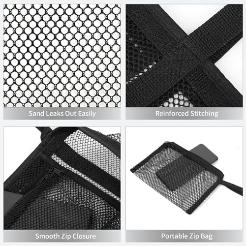 iminuo Mesh Beach Bag Vacation Essentials - Large Tote Pool Bag for Women Vacation Essentials Beach Accessories