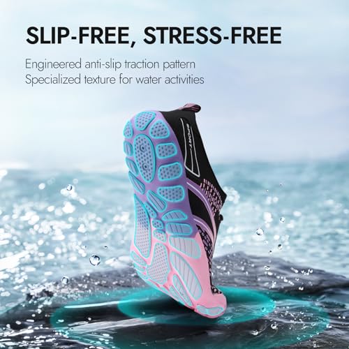 ATHMILE Hiking Barefoot Water Shoes for Women Men Beach Swim Aqua Pool River Quick Dry Athletic Wide Toe Outdoor Sport Kay...