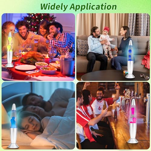AONESY Liquid Motion Lamps 17 Colors Changing Lamp with Remote, 13.5 Inch Small Relax Night Light for Kids Adults, Pink, B...