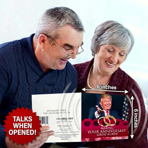 Talking Trump Anniversary Card with Donald Trump's Real Voice Recording - Funny Card for Couple, Husband & Wife - Opens & ...