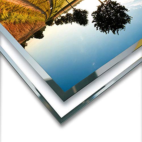 PETAFLOP 8x10 Picture Frame Glass Frames for 8 by 10 Pictures, Tabletop Display Vertically or Horizontally