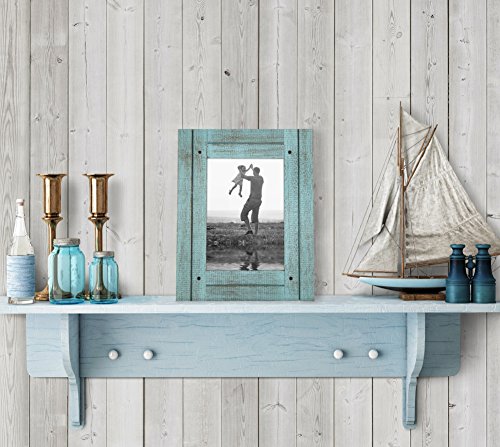 Americanflat 5x7 Picture Frame with Polished, Crystal Clear Glass - Hampton Collection - Distressed Wood Picture Frames fo...