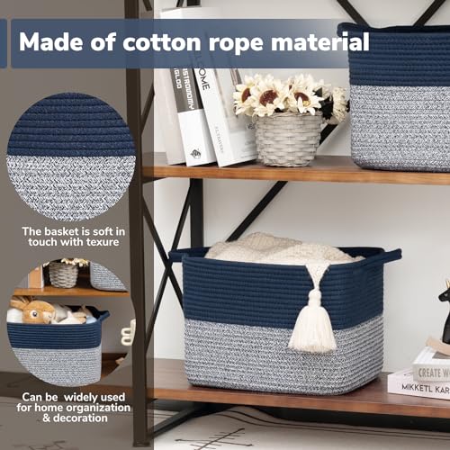 Goodpick Cube Storage Bins - Shelf Baskets for Towel Book Clothes, Closet Storage Bins for Office Woven Toy Basket for She...