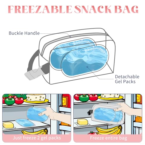 Cerbonny Small Cooler Bag Freezable Lunch Bag for Work School Travel,Small Lunch Bag,insulated snack bag For Adults/Kids,M...