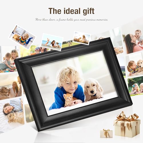 PEALSN 5x7 Picture Frame with Real Glass Front and Black Backboard, Wall Gallery Photo Frames for Wall Mounting or Tableto...