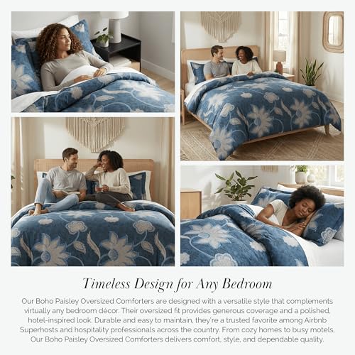 Southshore Fine Living, Inc. Grand Floral Collection - King Comforter Set, Premium Bedding, All-Season Down Alternative, O...
