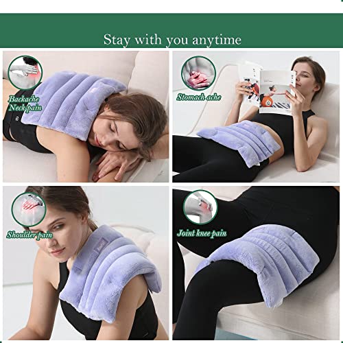 Romfox Microwavable Heating Pad for Pain Relief, Moist Heat for Cramps, Muscles, Joints, Back, Neck and Shoulders, Heat Co...