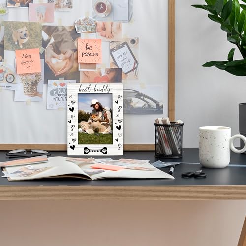 Foyoulame Dog Picture Frame 4x6, Dog Gifts Wooden Picture Frame, Dogs Photo Frames, DogFrame, Gifts for DogLovers, Best Bu...