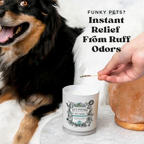 Pet-Pourri Pawsitively Fresh Pet Odor Deodorizer Candle, Burns Up to 45 Hours, Aromatherapy & Air Freshener with Essential...