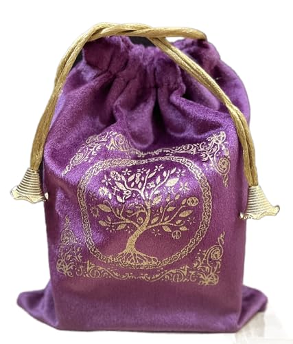 Indian Consigners Soft Velvet Pouch for Tarot, Altar, Rune, Gift, Crystal, jewelry Wrap Bags for Precious, Sacred and Spir...
