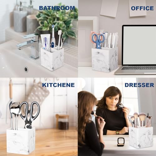 Diatomite Toothbrush Holders for Bathrooms, Electric Toothbrush and Toothpaste Holder 3 Slots Tooth Brush Organizer for Ba...