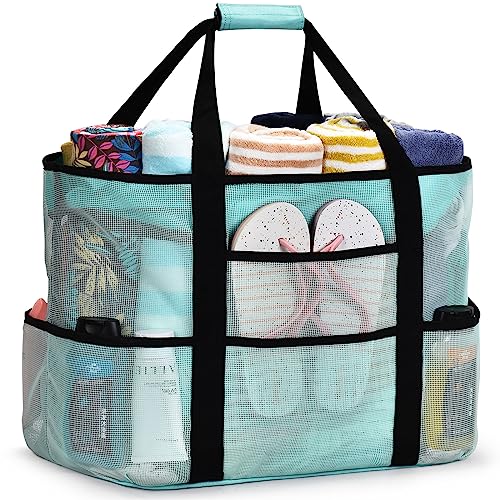 oscaurt Mesh Beach Bag Extra Large Waterproof Sandproof Beach Tote Pool Swim Bag Travel Vacation Essentials